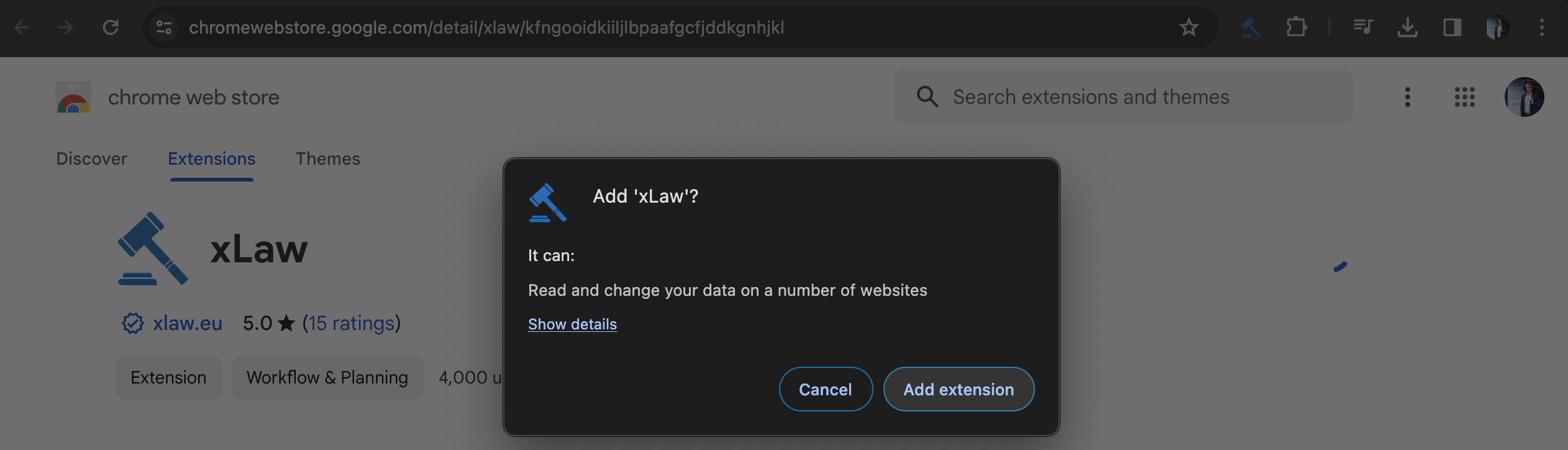Add extension