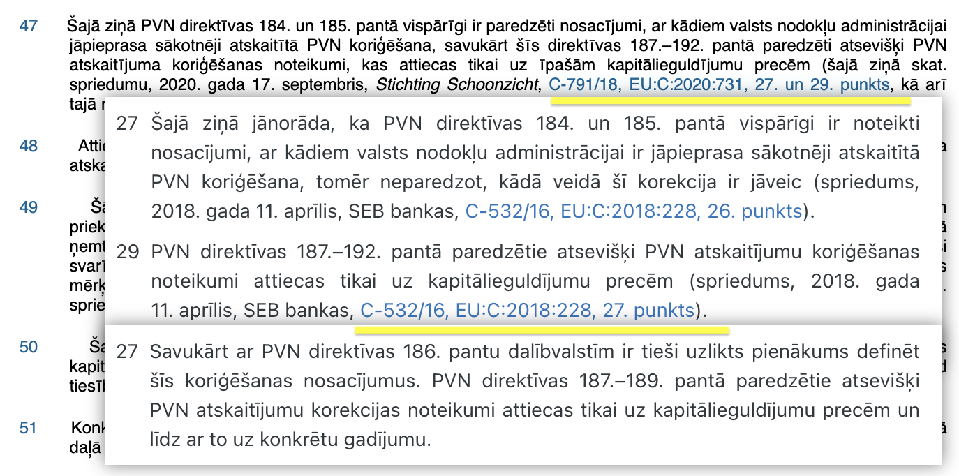 EU Court decision citations