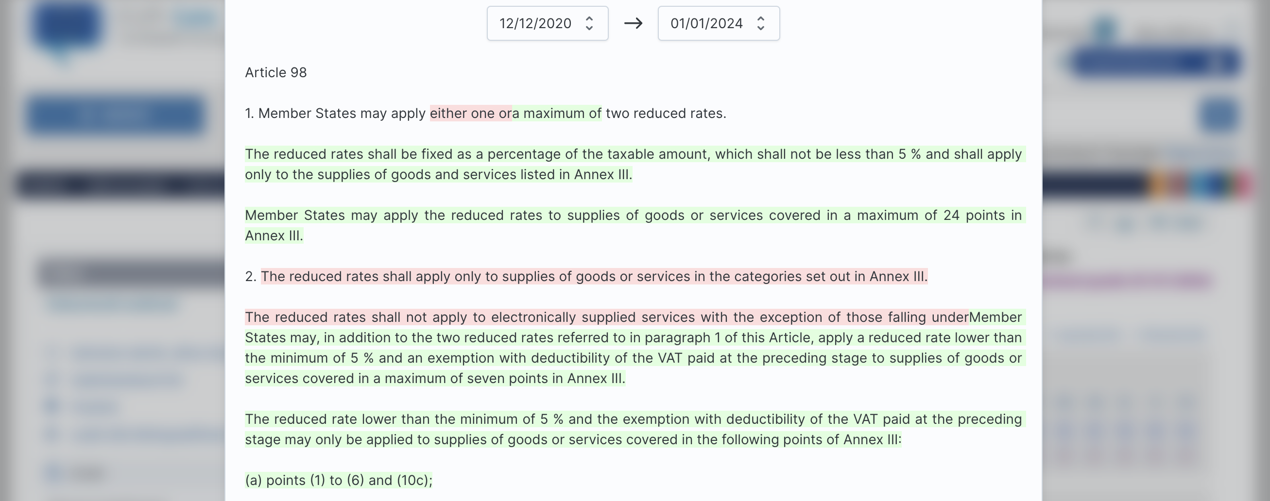 Redaction comparison
