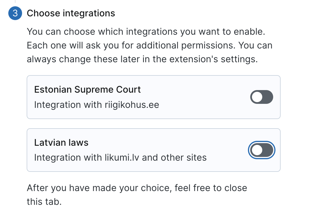 Integration landing