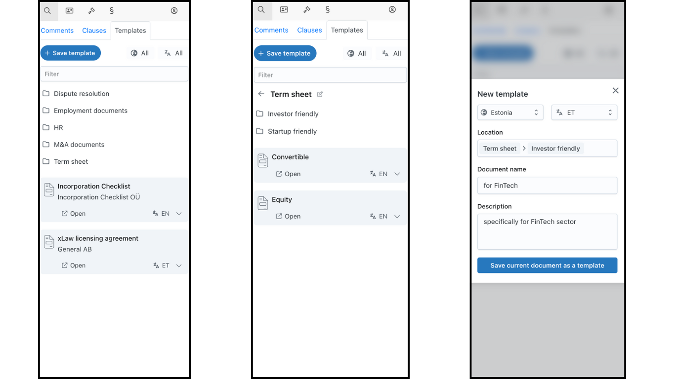 Store template