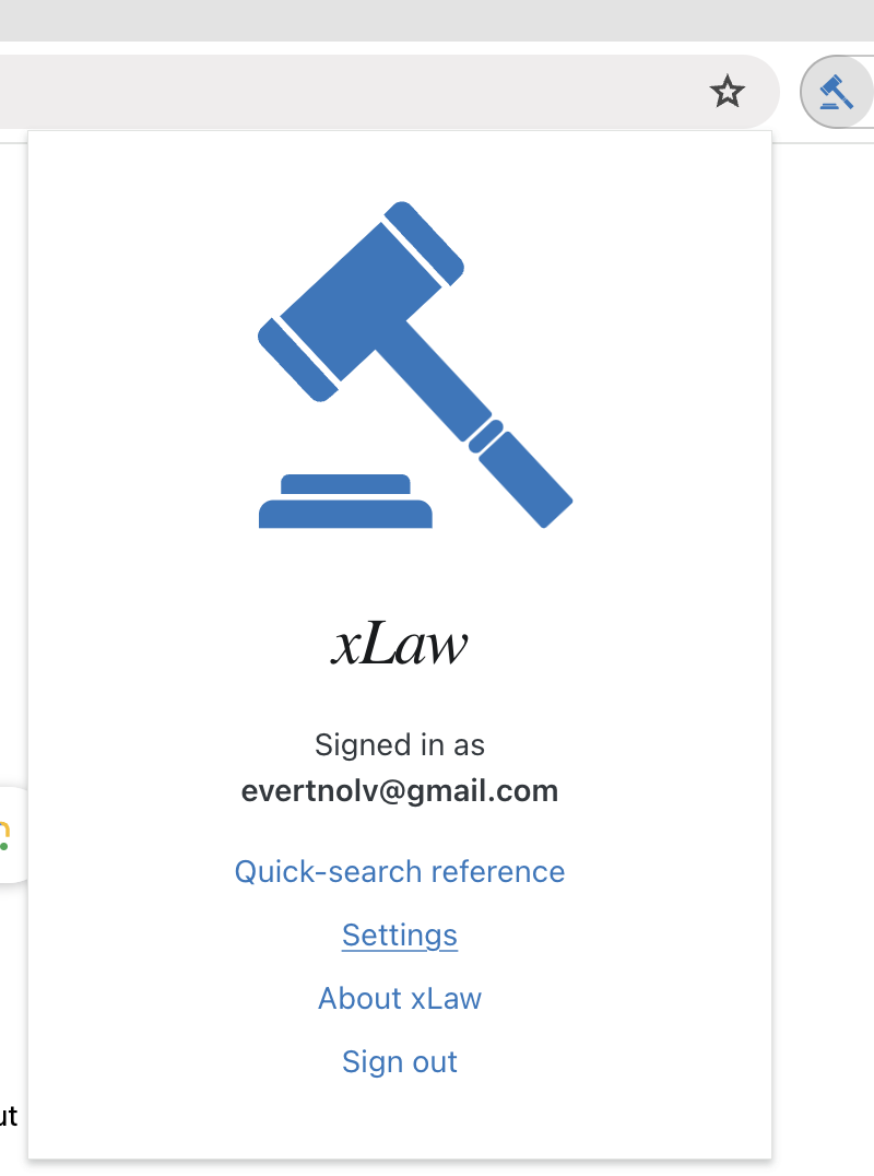 xLaw settings
